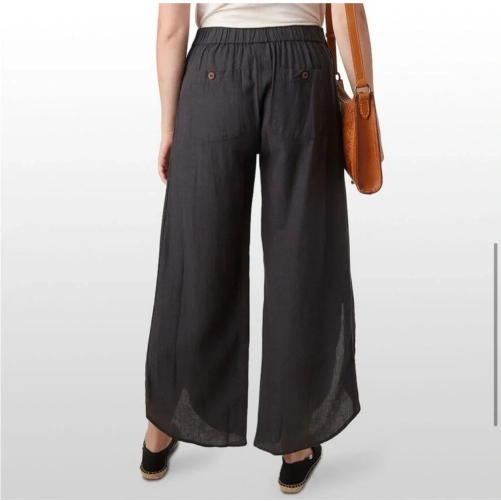 Patagonia Charcoal Wide Leg Wrap Pants - Picture 2 of 9